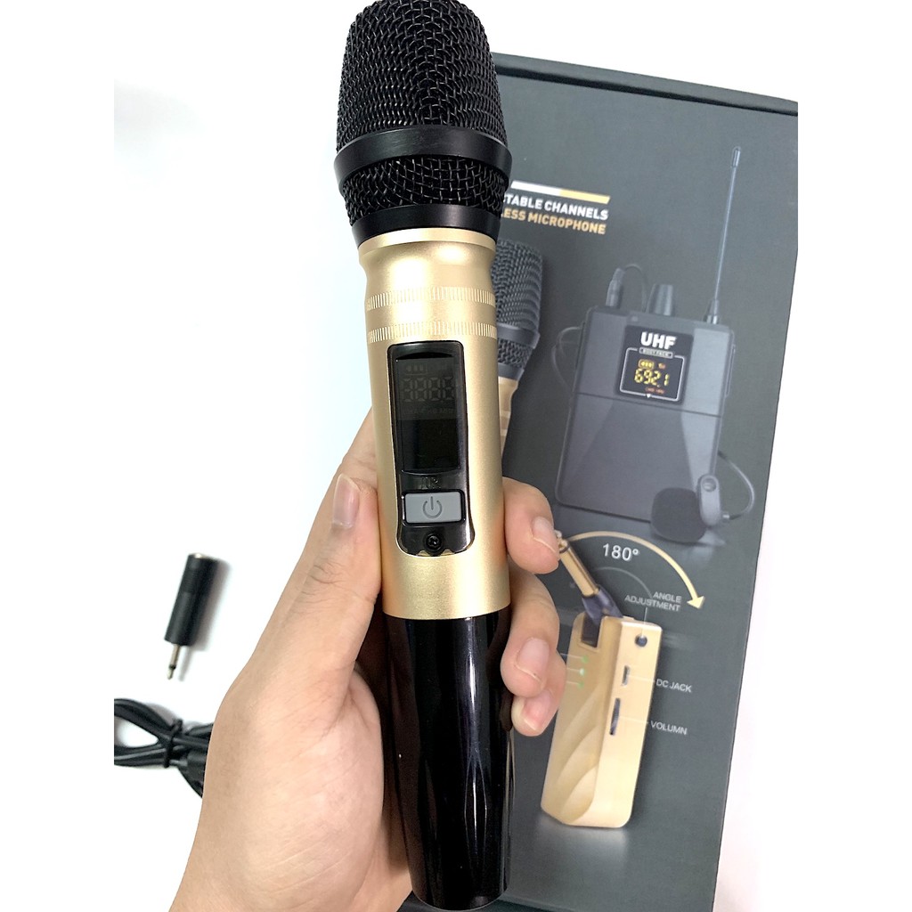 Micro Karaoke không dây Bluetooth siêu nhạy, hút âm Minchan UHF - dành cho tất cả loa kéo, amply hỗ trợ zack 3.5 6.5mm