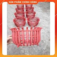 BỘ 5 CHẬU NHỰA GIẢ GỖ TRỒNG LAN ĐÀI SEN PHI 25