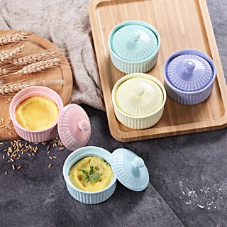 Bát Ăn Dặm Gốm Sứ Ramenkin Có Nắp 150ml