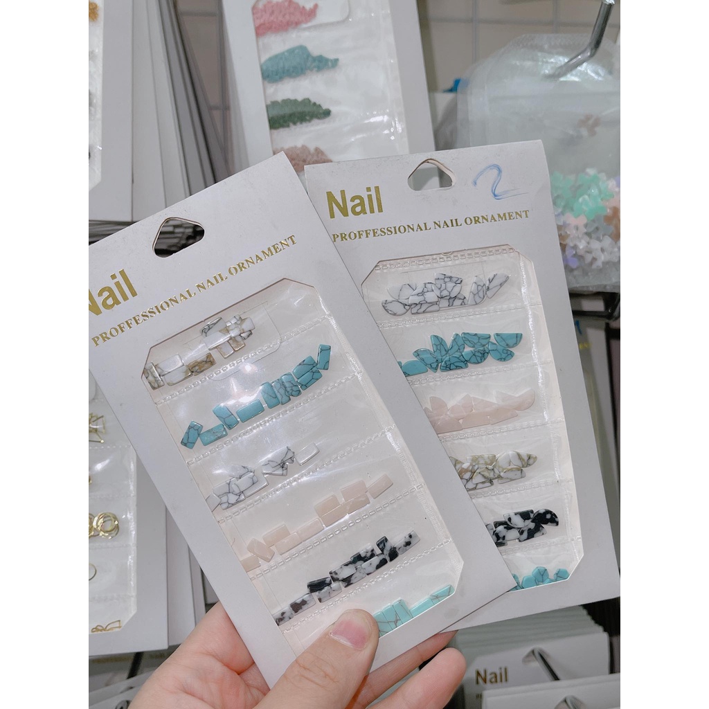 Charm nail mới, charm trang trí móng, phụ kiện móng tay (1 gói)