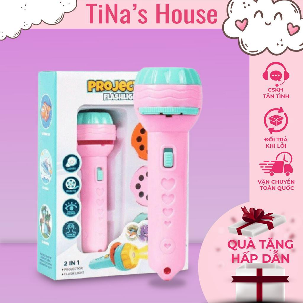 Đèn pin chiếu 80 hình cho bé thoả thích khám phá hoa quả, động vật, côn trùng, phương tiện - TiNa’s House