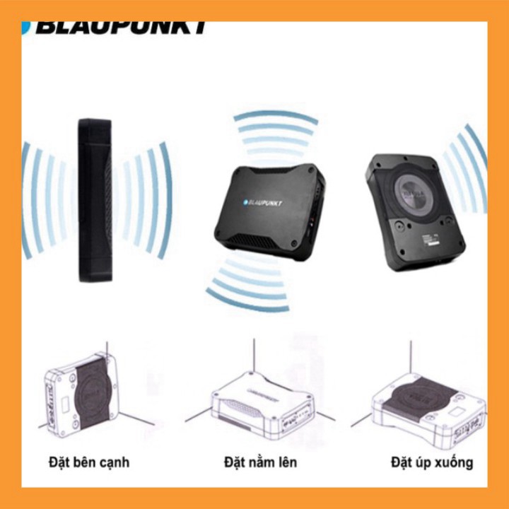 Loa siêu trầm đặt gầm ghế xe ô tô thương hiệu cao cấp Blaupunkt - XLF180A tặng kèm laiout xịn, dây AV