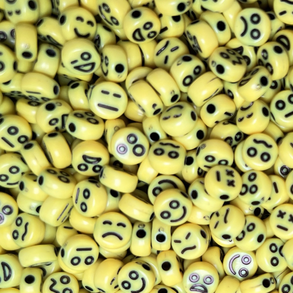 Set 100 Hạt Xâu Chuỗi 4x7mm Có In Chữ Cái Làm Trang Sức Thủ Công