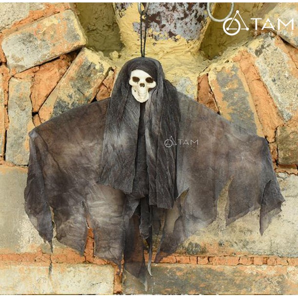 Mô hình con ma Halloween dang tay áo vải loang HLW-MT-08