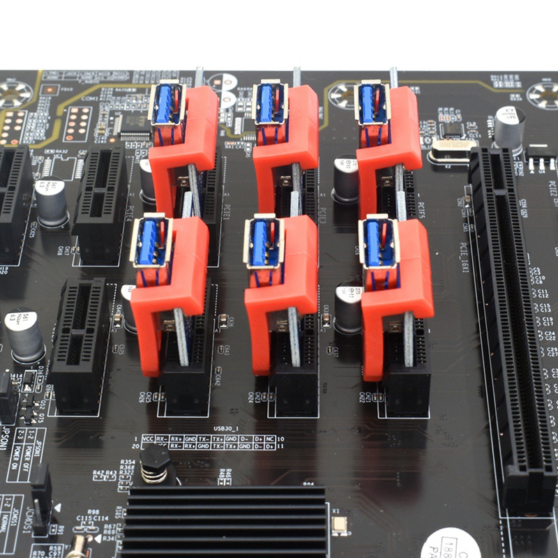 Bộ 10 Dây Cáp PCIE 1X 16X Mở Rộng Cho Thẻ Mining ETH BTC Riser Black Đen
