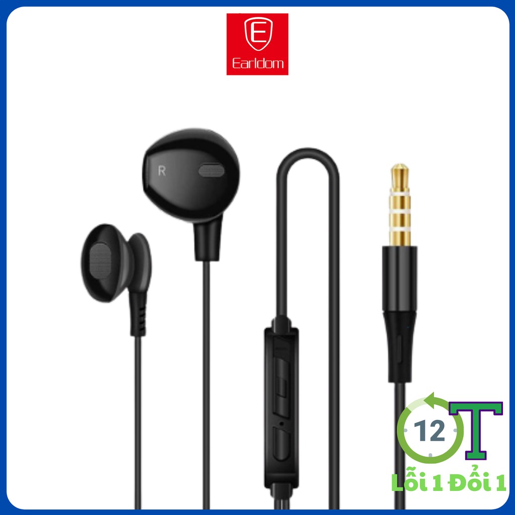 Tai Nghe Điện Thoại Earldom E8 Jack 3.5mm Nhét Tai Có Dây Bass Hay Có Chức Năng Đàm Thoại