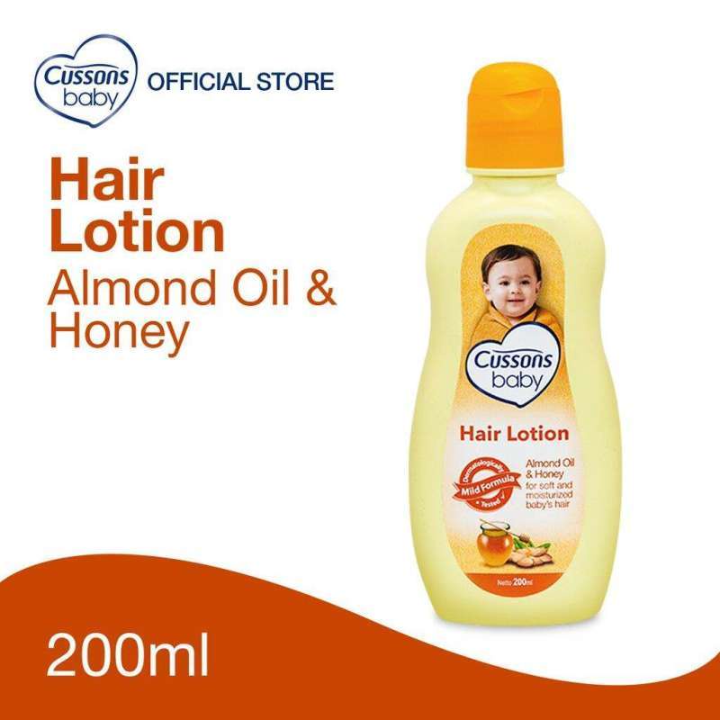 Sữa dưỡng tóc cho bé Cussons 200ml thành phần dầu hạnh nhân và mật ong