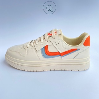 Giày Sneaker Nam Nữ Q Cool Plus Màu Trắng Cổ Thấp