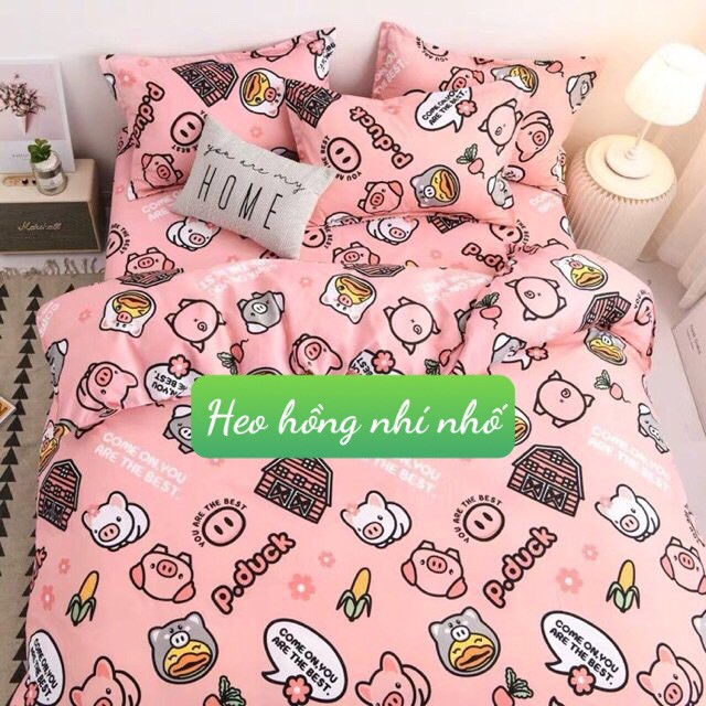 [HCM]Bộ Ga Gối 3 Món 1m2x2m cotton poly,sẵn hàng-CÂY THÔNG XANH