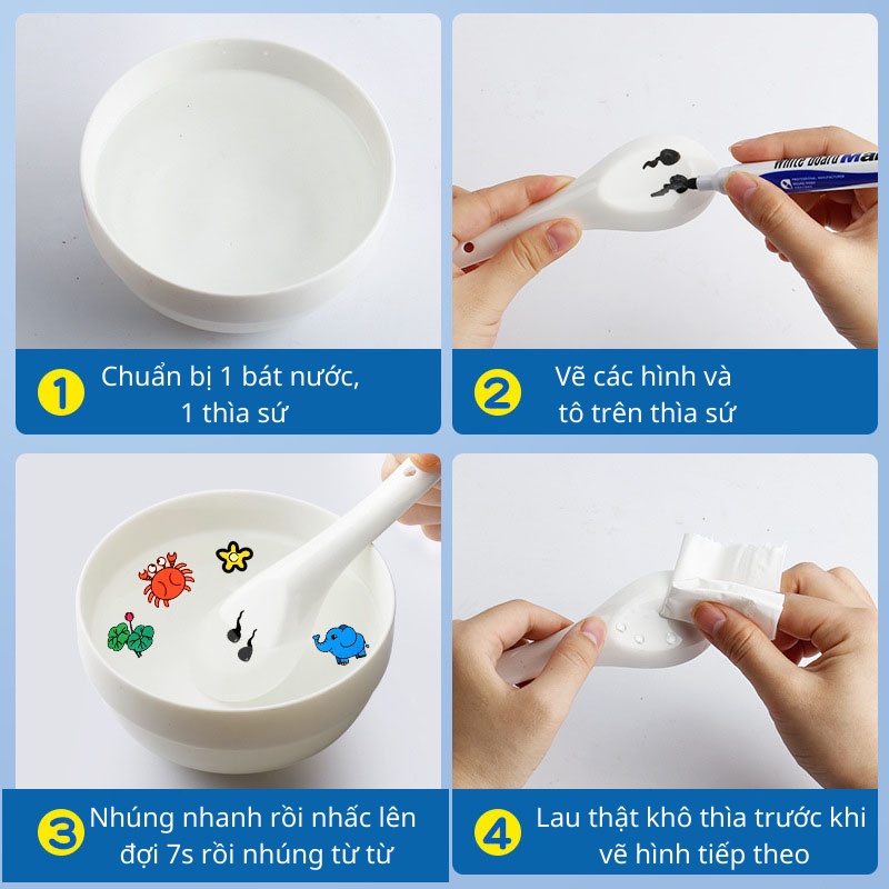 Bút Vẽ Trên Nước Bút Lông Màu Viết Bảng Trắng Xoá Được 12 Màu VTLSHOP
