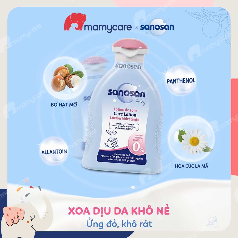 Sữa dưỡng thể Sanosan chiết xuất olive hữu cơ cho làn da bé mềm mịn - MAMYCARE