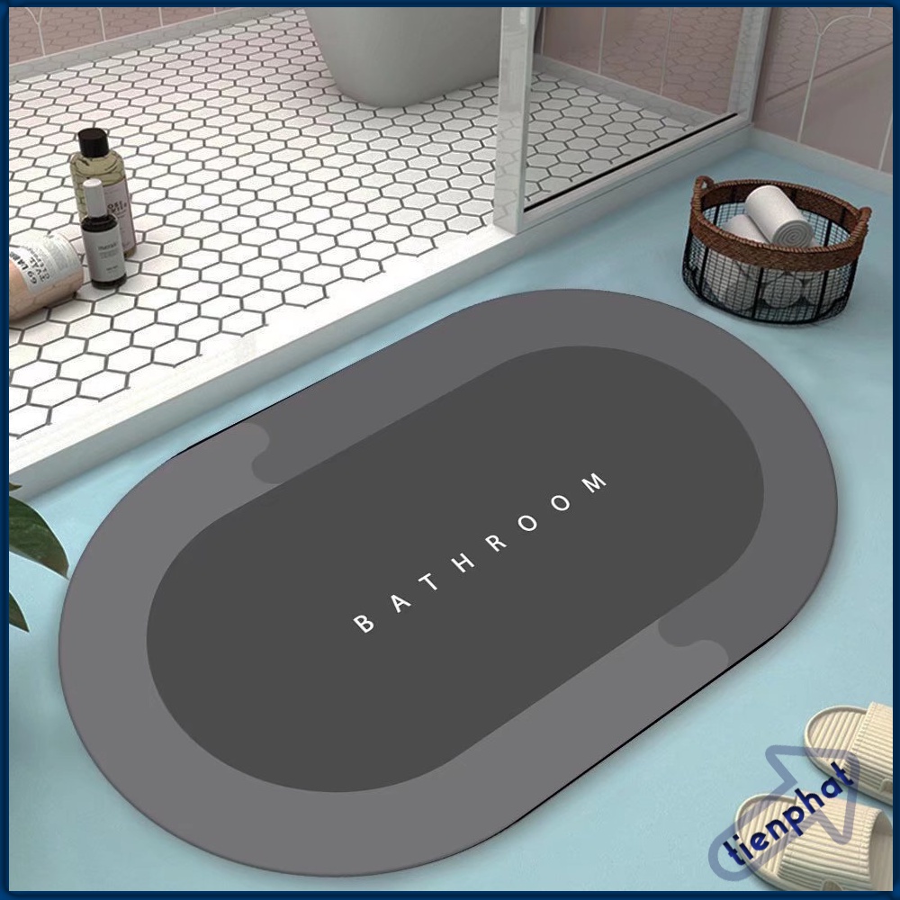 Thảm nhà tắm Thảm chân chống trượt chống thấm nước cao cấp silicon siêu thấm hút