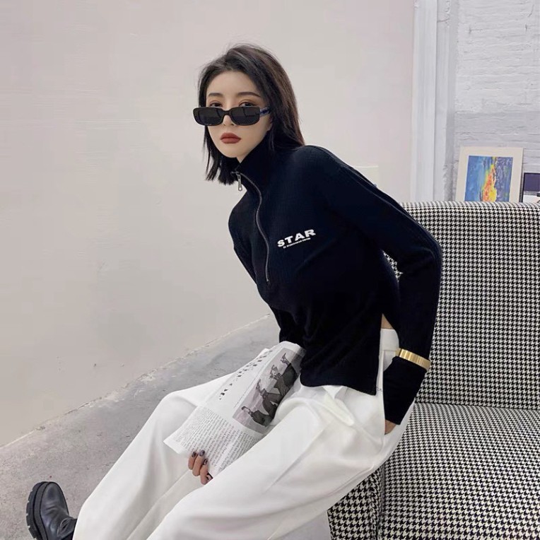 Áo Len Cao Cổ, Áo Len Cổ Khóa STAP Form Ôm Kiểu Dáng Hiện Đại Sang Chảnh Dễ Thương | BigBuy360 - bigbuy360.vn