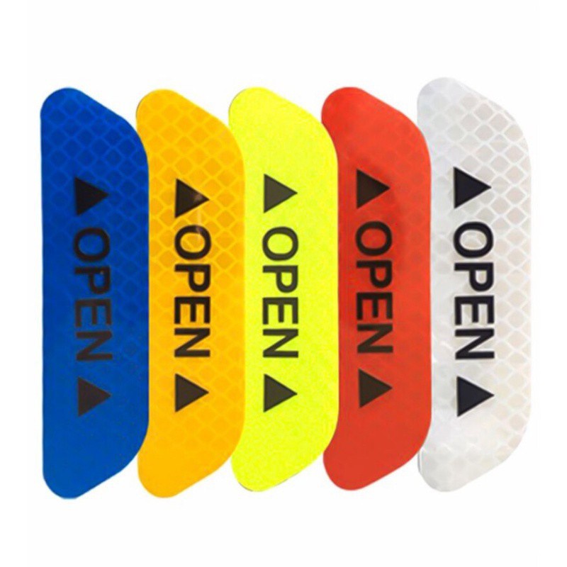 Set 4 Miếng Dán Phản Quang Cho Xe Hơi