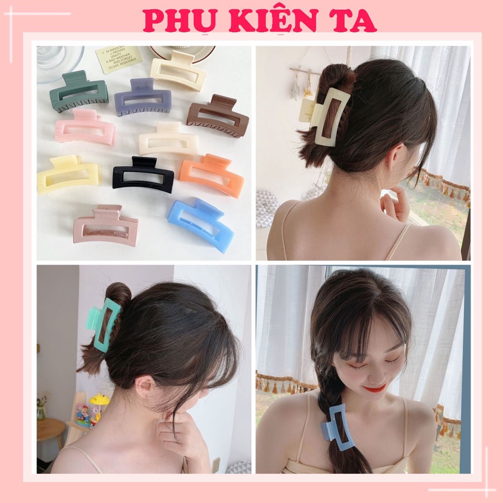 Kẹp tóc cỡ lớn thiết kế đơn giản phong cách hàn quốc