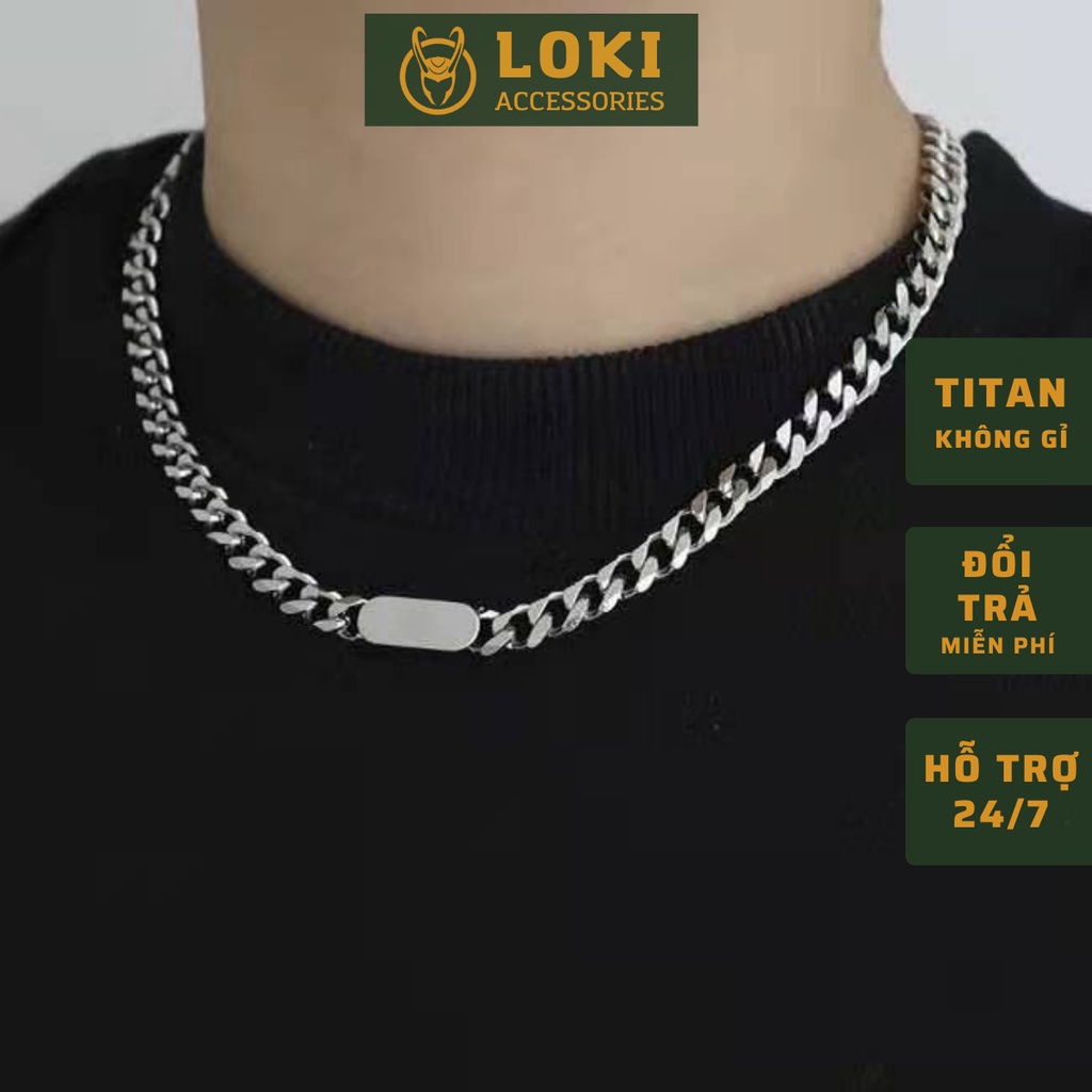Vòng cổ dây chuyền màu bạc nam nữ unisex Loki Accessories Titan đẹp phụ kiện thời trang - Vòng Cổ Boty