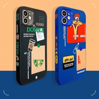 Ốp điện thoại TPU dẻo họa tiết McDonald Starbucks cho IPhone 12 11 Pro Max X Xs Max XR 8 7 Plus