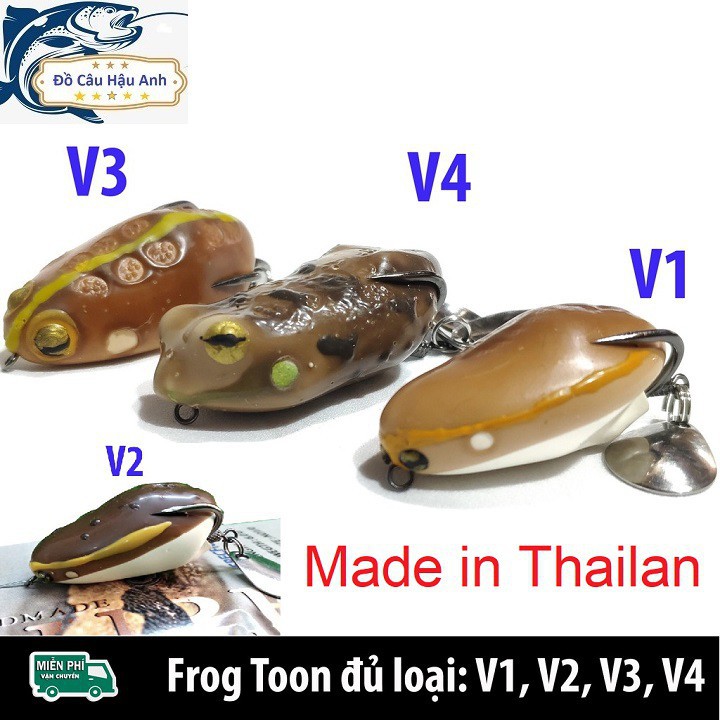 Mồi giả nhái hơi Frog Toon V1 V2 V3 V4 Thái Lan - Chuyên câu Lure siêu nhậy hàng hót 22