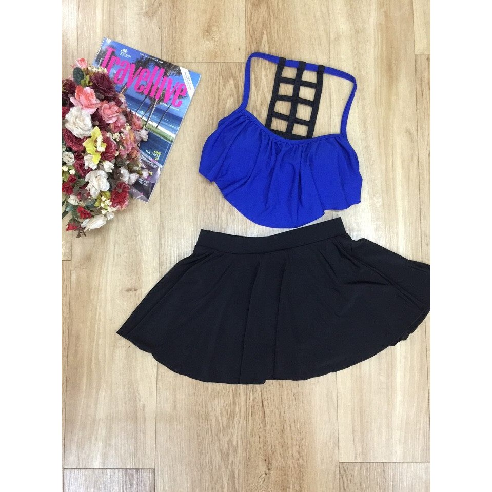 bikini áo nấc thang váy xoè