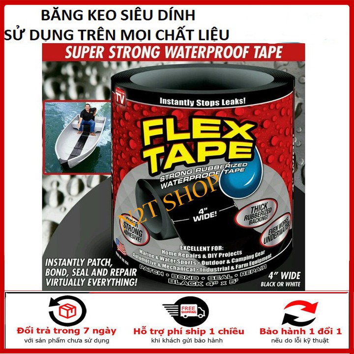 KEO CHỐNG THẤM, Băng dính chịu nước siêu khỏe đa năng Flex Tape - Hàng nhập khẩu