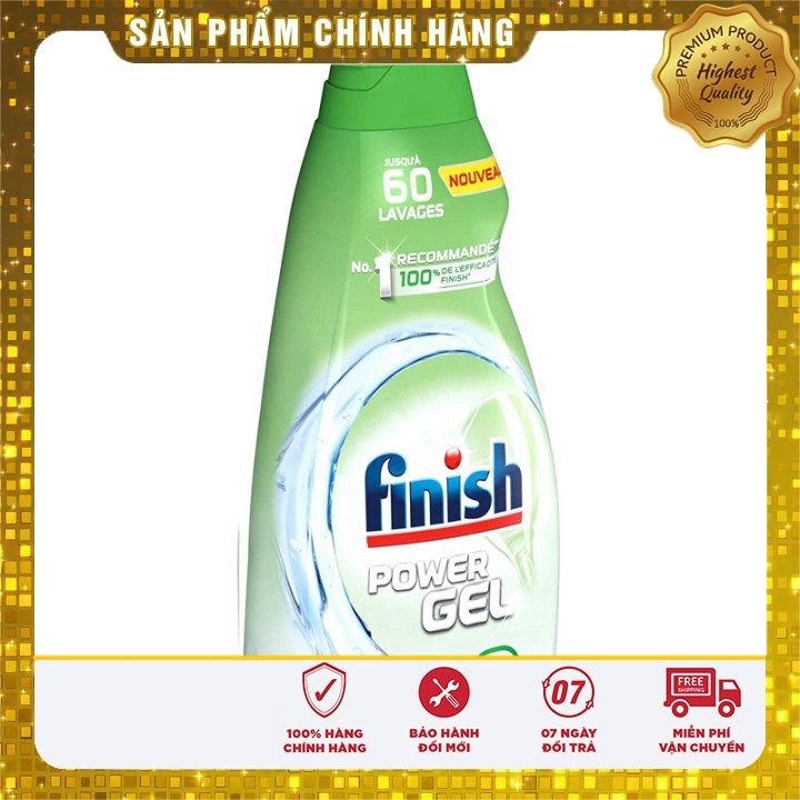 Gel rửa bát Finish Eco 0% 900ml [khuyến mại 3 Viên Finish All-in-1]