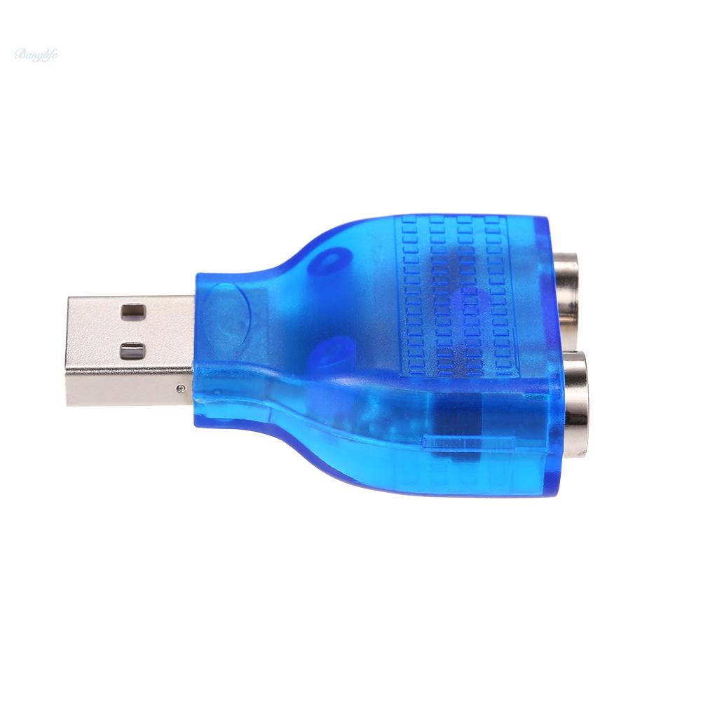 Ready in stock USB to Dual PS/2 Adapter USB A Male to PS2 Female Converter Splitter for Mouse Keyboard