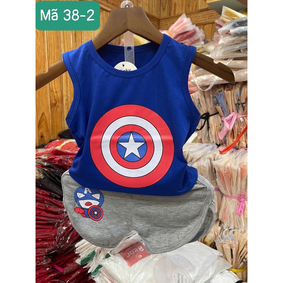 Bộ Ba Lỗ  siêu nhân nhện  Cotton Cao Cấp Cho Bé Từ 7- 18KG - Quần áo trẻ em bé trai