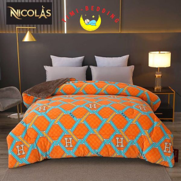 Chăn lông cừu Pháp họa tiết - Siêu ấm, nhẹ, không xổ lông - Timibedding