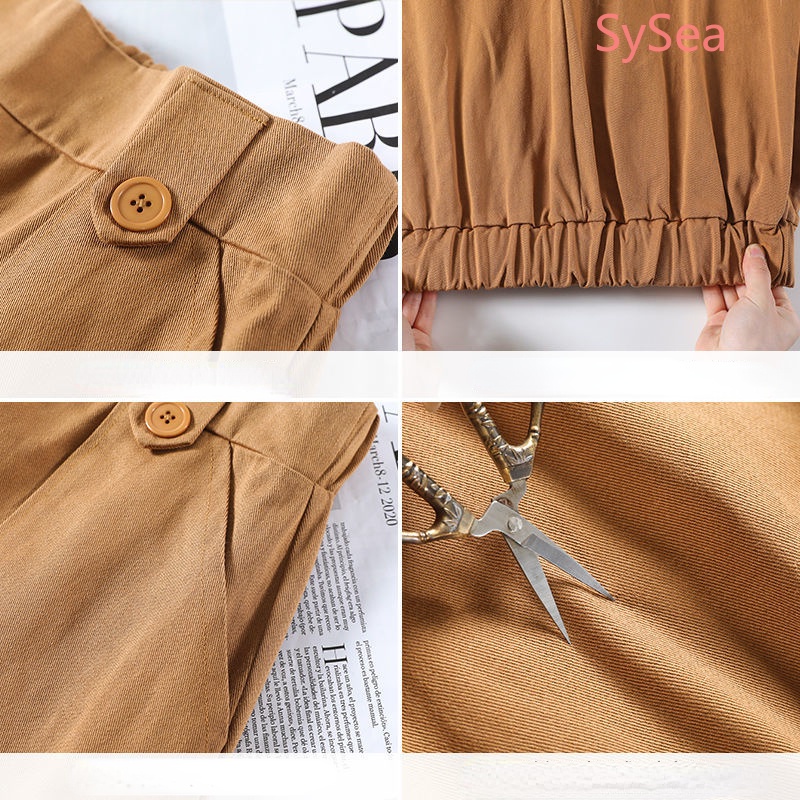 Quần Short Lưng Cao Màu Trơn Thời Trang Mùa Hè Cho Nữ