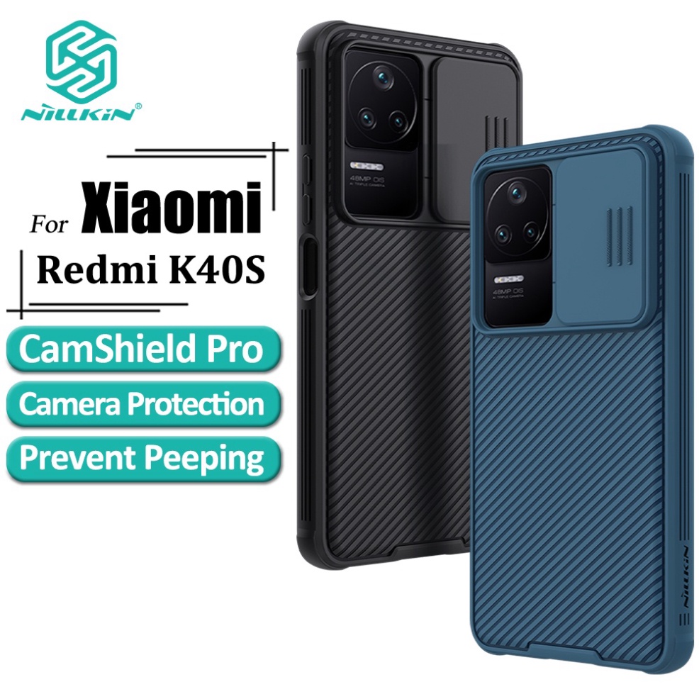 Ốp điện thoại Nillkin bằng TPU + PC có tấm trượt bảo vệ camera chống sốc cho Xiaomi Redmi K40s