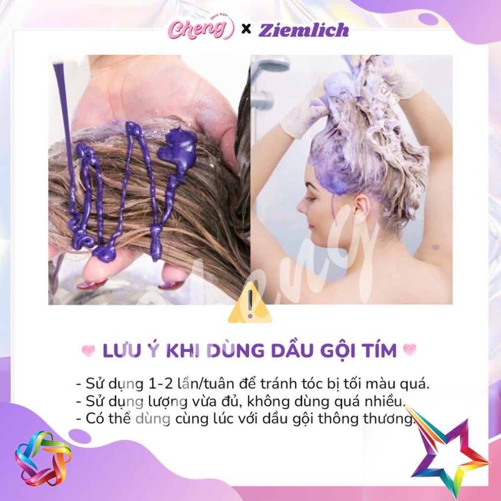 DẦU GỘI TÍM ZIEMLICH, Dầu Gội Khử Vàng, Giữ Màu Cho Tóc Nhuộm Sáng, Tóc Tẩy | Chenglovehair, Chenglovehairs