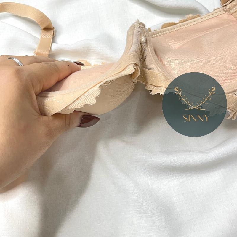 Áo ngực nữ nâng 4cm mềm, áo lót nội y có gọng Thái Lan ren mút dày Sister Hood 2227,Sinny