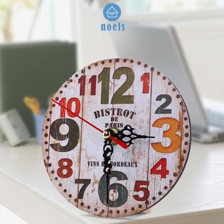 Ready Vintage Wooden Wall Clock Large Shabby Chic Rustic Kitchen Home Antique ♥noel✧Home living