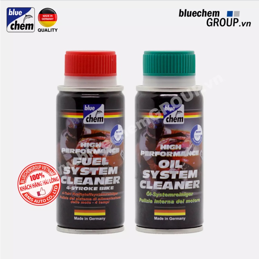 [COMBO] Súc rửa động cơ Bluechem Oil System Cleaner 50ml + Vệ sinh phun Bluechem Fuel System Cleaner 50ml - CHÍNH HÃNG