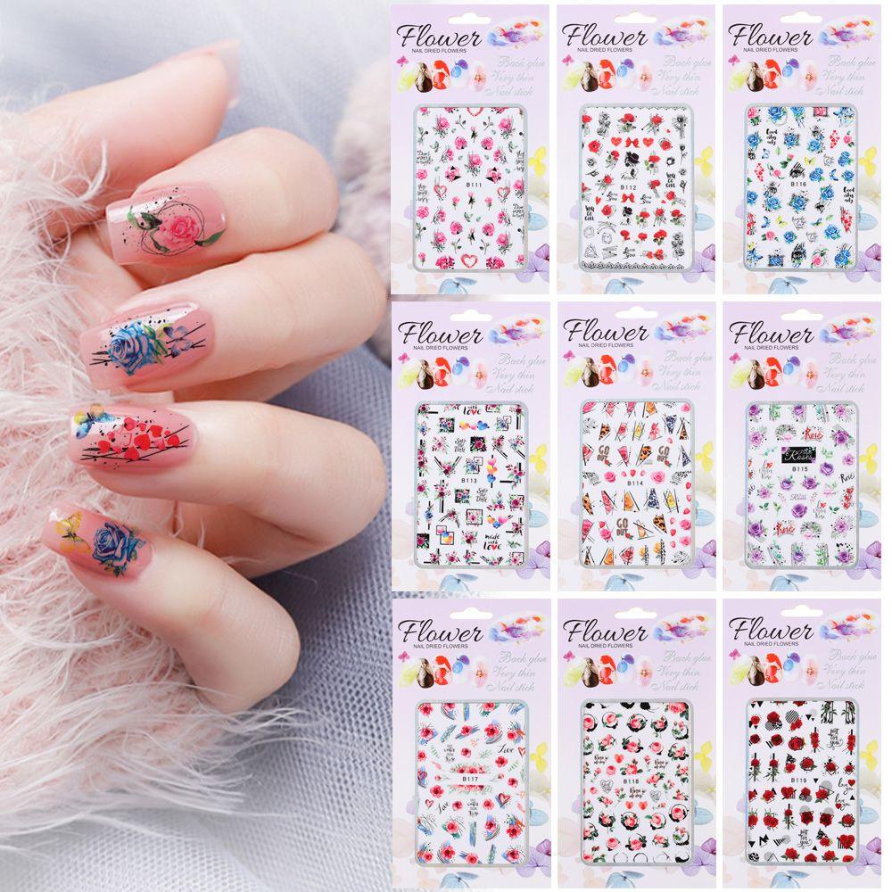 Sticker Dán Móng Chống Nước Hình Hoa Hồng