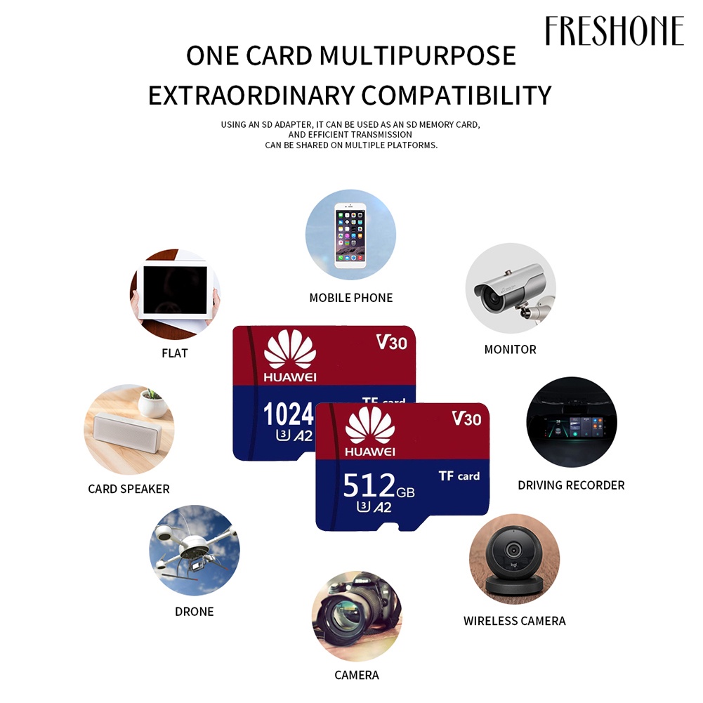Thẻ Nhớ Hua Wei U3 512GB / 1TB Mini TF Micro Cho Điện Thoại / Máy Ảnh | BigBuy360 - bigbuy360.vn