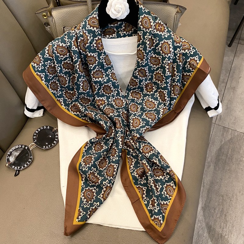 Khăn lụa vuông thời trang cao cấp bản 90x90cm