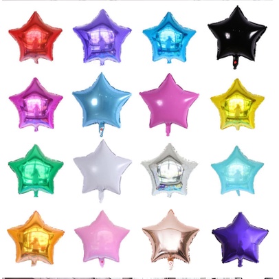 Bong bóng nhôm hình ngôi sao đủ các kích thước nhỏ - to