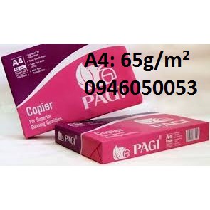 Giấy Pagi Hồng A4 ĐL 65 gsm