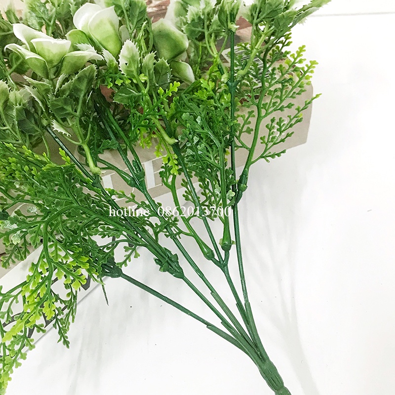 Hoa giả -  cụm hoa hồng xanh cao cấp 34cm nhỏ nhắn, trang trí, decor nhà cửa, cửa tiệm, studio...