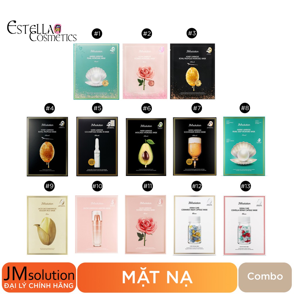 Combo 10 Miếng Mặt Nạ JMSolution Mask