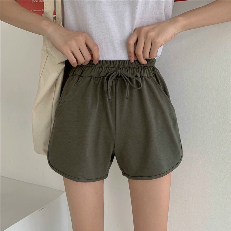 quần short nữ sẻ tà thun da cá năng động 180