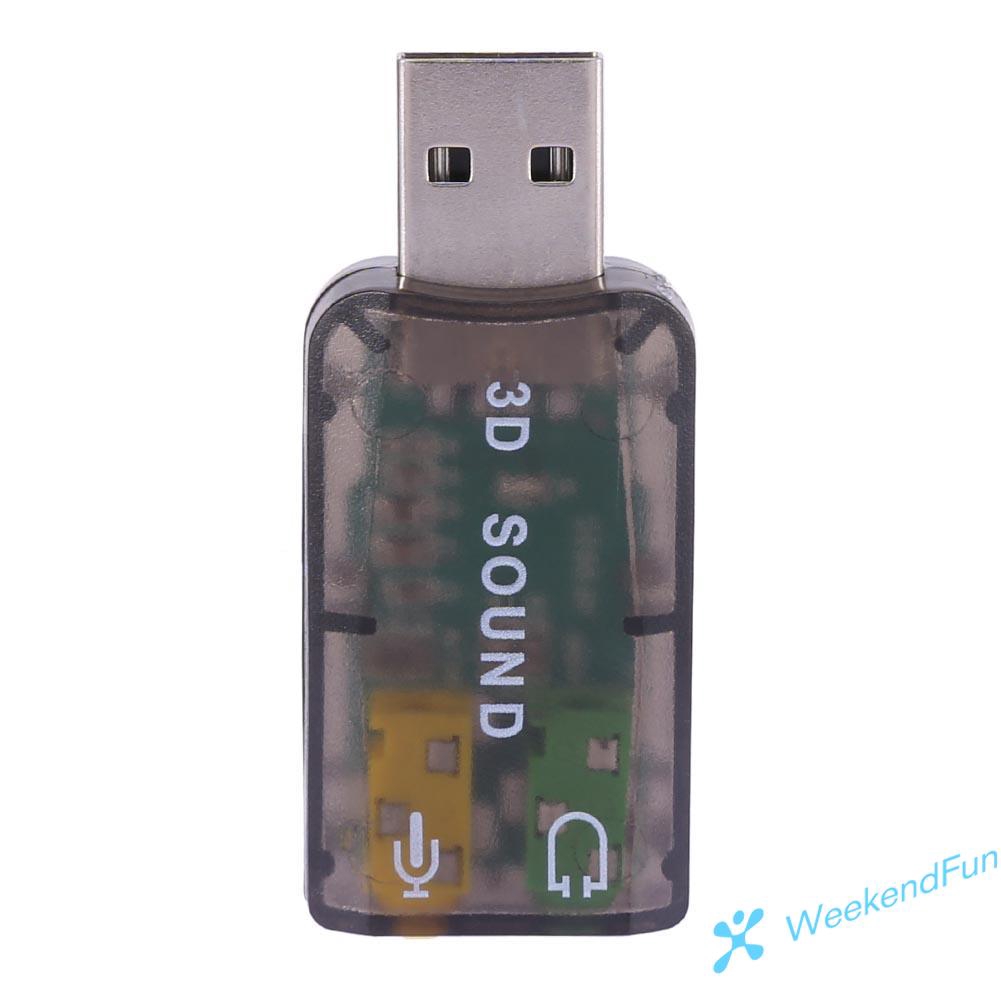 Card Âm Thanh Usb 5.1 Ch 3d Cho Máy Tính