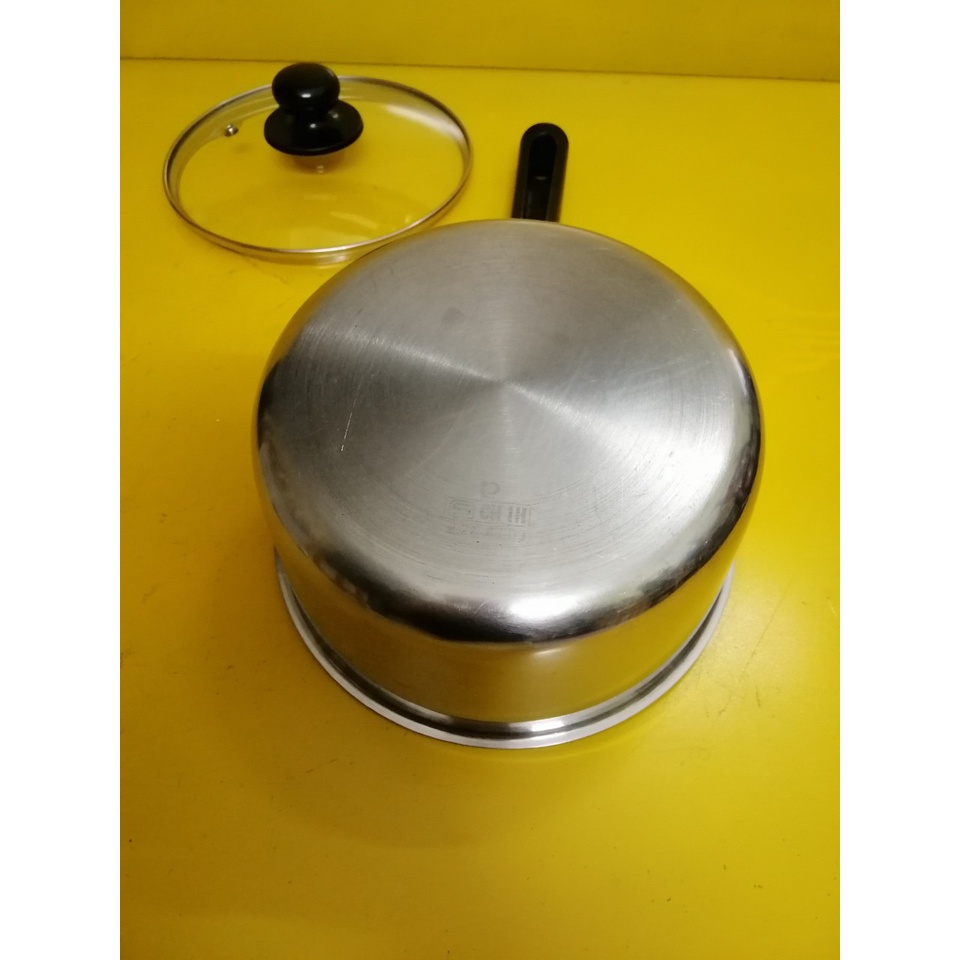 Quánh inox nội địa Nhật, size 19cm, cao 9cm (mã 773), Dùng được bếp từ