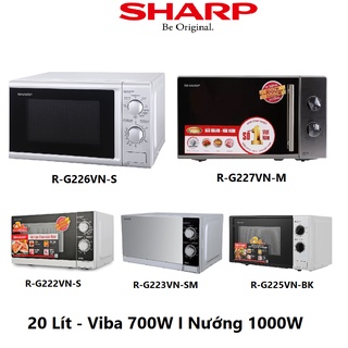 Lò Vi Sóng Sharp 20 Lít Vi sóng 700W - Nướng 1000W - Hàng Chính Hãng Bảo Hành 12 Tháng