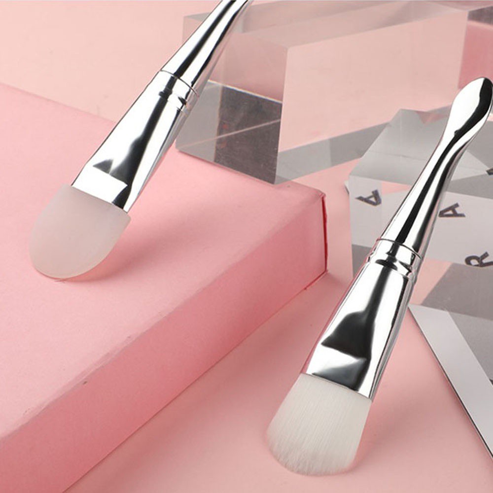 [Hàng mới về] Cọ đắp mặt nạ chăm sóc da 2 đầu bằng silicon mềm tiện dụng