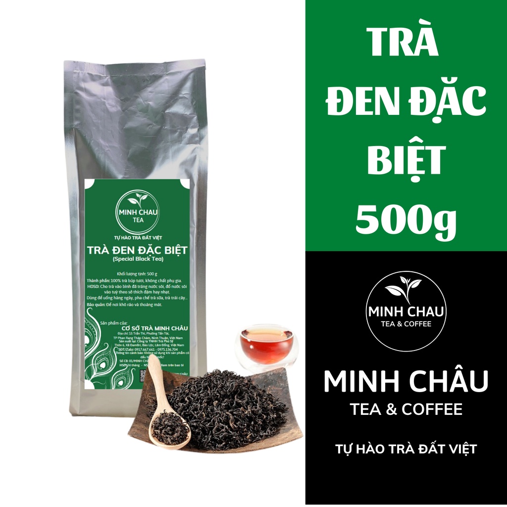 TRÀ ĐEN ĐẶC BIỆT MINH CHÂU 500G - Pha chế trà sữa và trà trái cây (Số 1 trong pha chế)