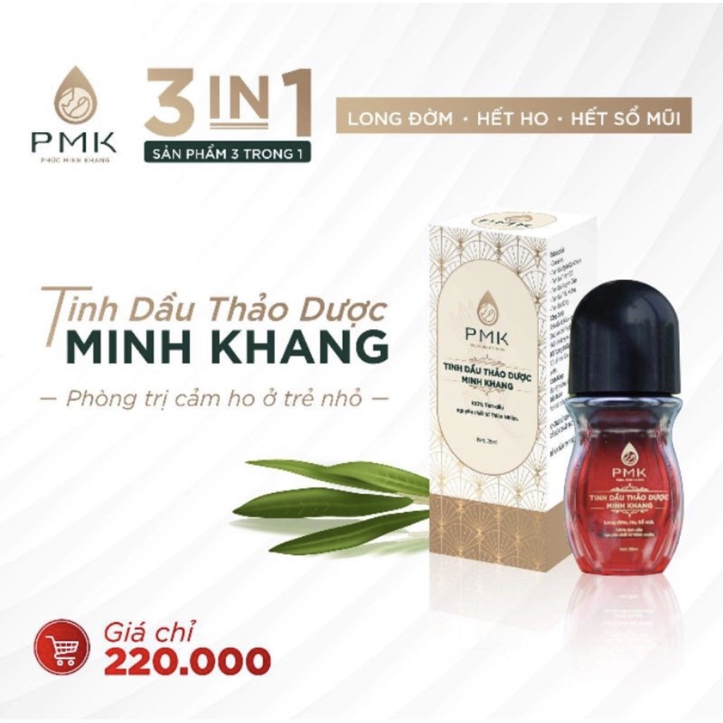 Tinh Dầu Long Đờm, Ho, Sổ Mũi ( Phúc Minh Khang ) - Hàng chính hãng Công ty - Sản phẩm Bôi ngoài da cho trẻ nhỏ, bà bầu