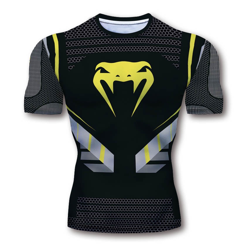 Áo thun HUQISHA in hình Captain Marvel dáng ôm cho nam