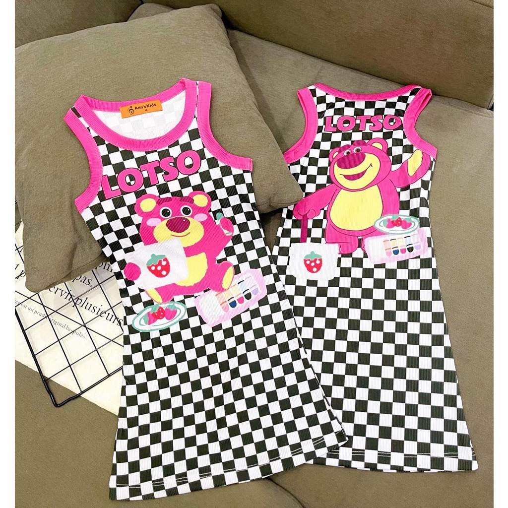 [11-22kg]Đầm bé gái body vải thun lạnh gân Jennie kids J497